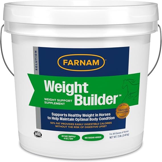 Farnam Weight Builder Weight Support Supplement for Horses, 30 Day Supply