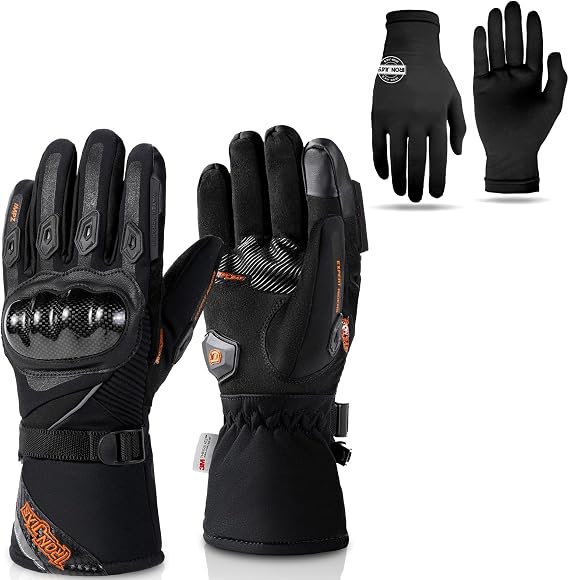 BORLENI Winter Motorcycle Gloves and Glove Liners