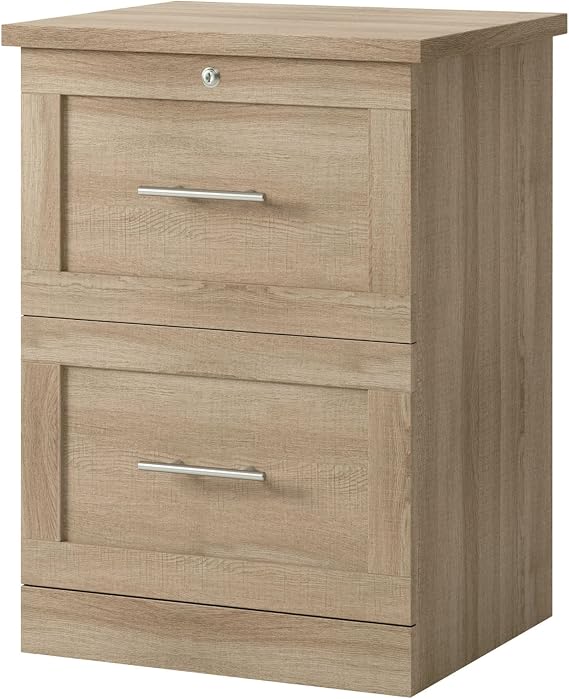 Realspace 17" D Vertical 2-Drawer File Cabinet, Spring Oak