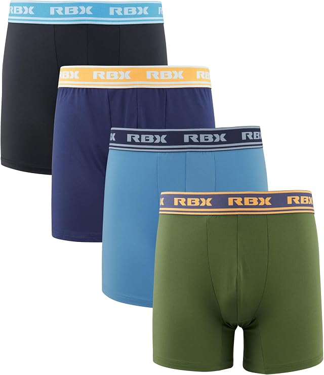 RBX Active Men's Athletic Performance Quick Dry Multi-Pack Boxer Brief Set