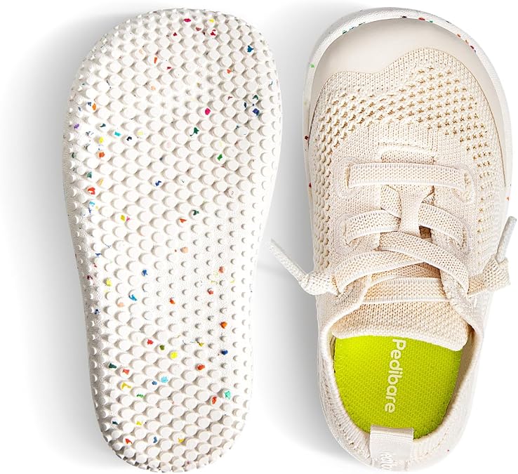 Toddler Barefoot Shoes - Wide Toe Box Zero Drop Flexible Lightweight Sneakers - Breathable Non-Slip Easy On/Off Skin-Friendly Minimalist for Indoor Outdoor Walking Running