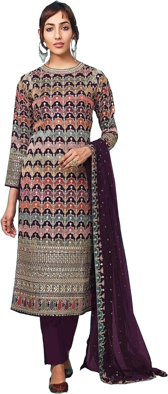 Engagement Bridal Wear Indian Pakistani Designer Salwar Kameez Dress Style Trouser Pant with Dupatta Suits