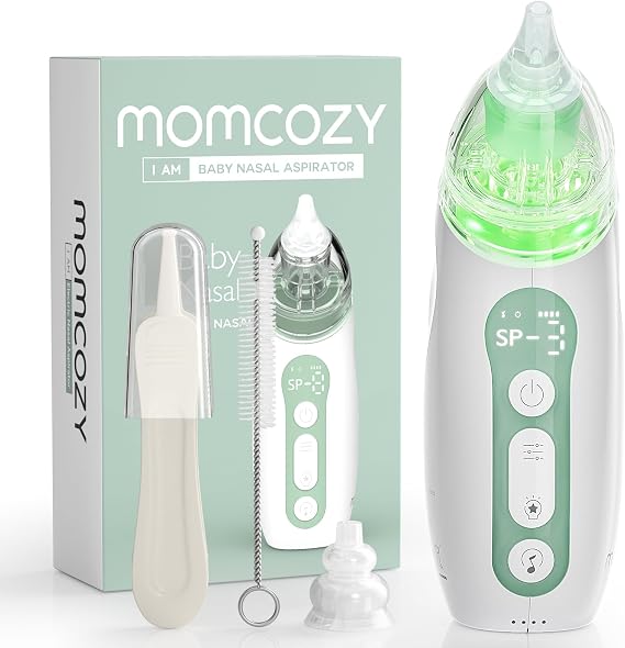 Momcozy Electric Nasal Aspirator for Baby, 3 Levels, Light and Music