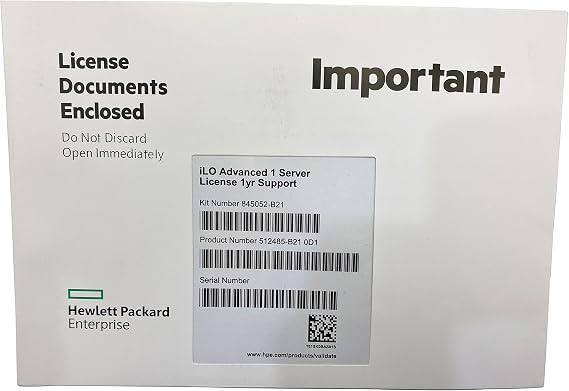 ILO 4/5 Advanced 1Server 1year License Support Compatible with HPE ProLiant | BestParts ILO 3/4/5 License for ProLiant DL360 DL380 DL580 G8 / G9 / G10 Server