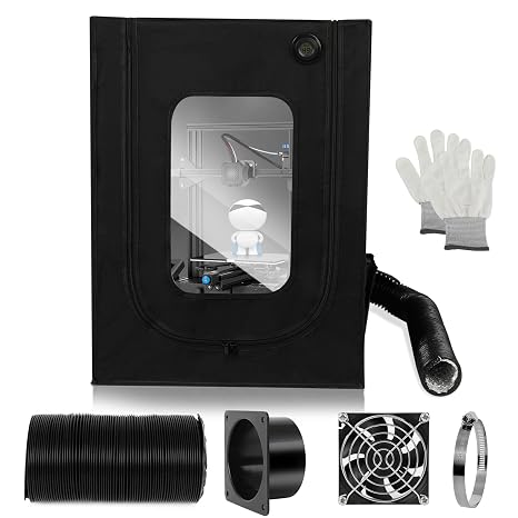 3D Printer Enclosure Set - Multifunctional 3D Printer Tent,3D Printer Enclosure with Ventilation & LED Lighting,Compatible Bambu Lab P1/Creality Ender 3/Neptune 3 Pro/Anycubic Kobar 2/Flashforge AD5M