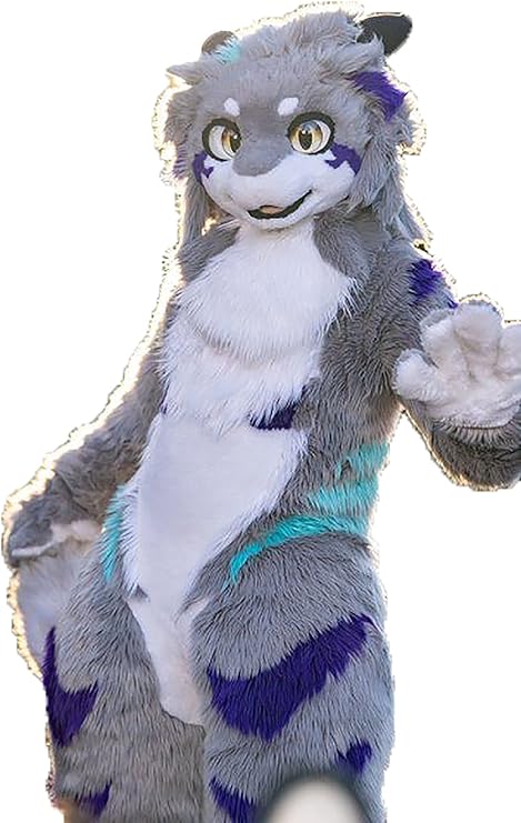 Kemono Eyes Grey Cat Plantigrade Bodysuit Fursuit Fullsuit Teen Costumes Full Furry Husky Wolf Dog Fox Cat Suit Furries Anime Digitigrade Costume Bent Legs