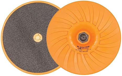 Walter 07Q074 Quick-Step Backing Pad - 7 in. Velcro Backer Pad with Centering Pin, Hook-Loop System for Surface Finishing Discs
