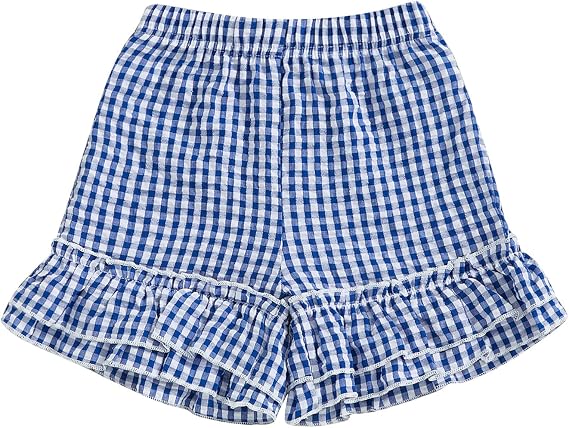 Toddler Baby Boy Girl Shorts Gingham Shorts Summer Casual Elastic Waist Plaid Unisex Short Pants Bottoms