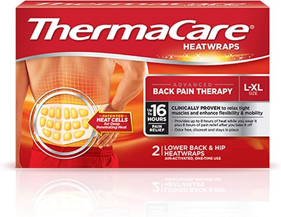 Thermacare Heat Wraps Lower Back & Hip, L-XL