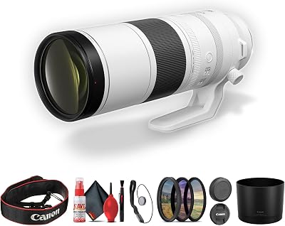 Canon RF 200-800mm f6.3-9 is USM Super-telephoto Zoom Lens Canon RF for Wildlife, Nature, Outdoor Sports 6263C002  Filter Kit  Cap Keeper  Cleaning Kit Renewed