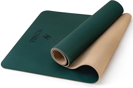 Premium Yoga Mat Sweat-Activated Non-Slip PU Grip I Natural Rubber Base I 4mm for Yoga, Pilates & Workouts