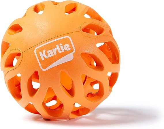 Karlie Grid Playball, Rubber KOKO, Orange, 8 X 8 X 16, 5 CM, S