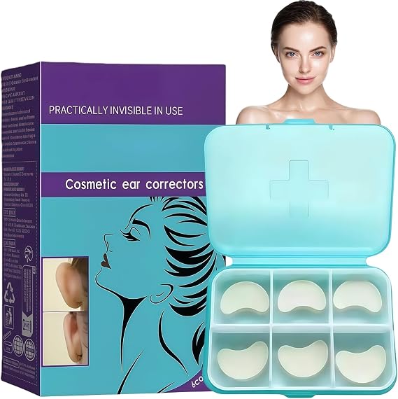 6PCS Cosmetic Ear Corrector,Ear Correctors,E/ar Tape & Ea/r Stickers,E/ar Straighteners & E/ars Cor/rectar Tool for Protruding E/ars,Silicone E/ar Sticker Cor/Rector,Ea/r Sticks to Stick Ea/rs Back