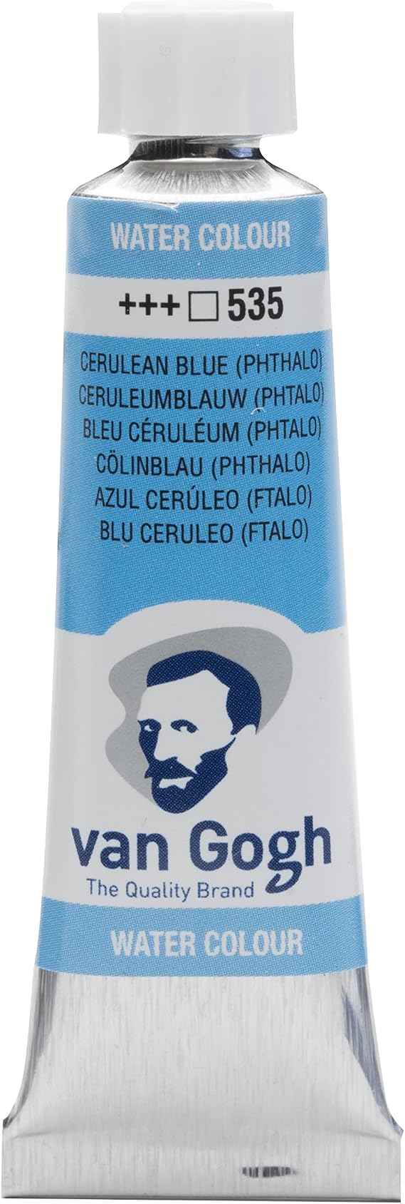 Van Gogh Watercolor Paint, 10ml Tube, Cerulean Blue Phthalo 535