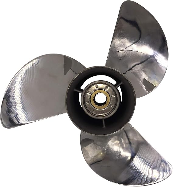 Boat Propeller 13 3/4x13 Fit for Honda Outboard 75HP-130HP 3 Blades Stainless Steel Prop SS 15 Tooth Propel RH OEM NO: 58130-ZW1-013AH 13.75x13