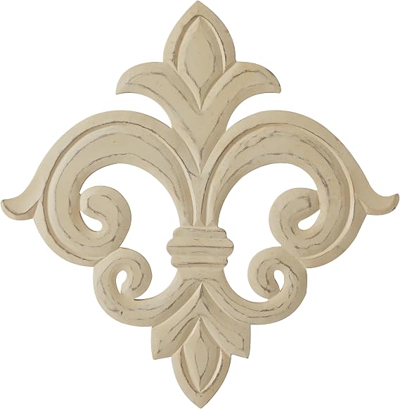 Deco 79 Decor Carved Sculpture, Wood, White, Wall Art 24" x 1" x 24"