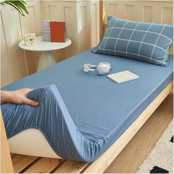 Super Soft Futon Floor Mattress Cover with Elastic Band, 100% Cotton Mattress Cover for Japanese Tatami All-Inclusive Traditional Futon Mattress Protector, No Mattress,B,90x200cm/35x79in