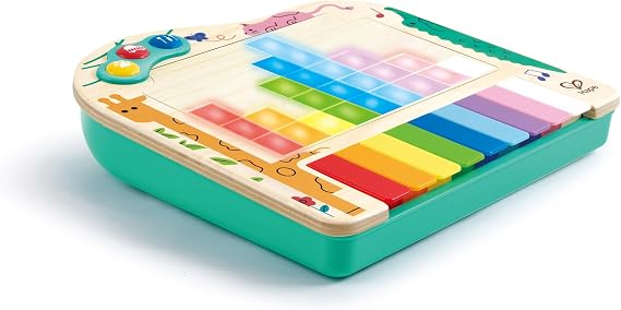 Hape Dynamic Pixel Piano - 3-in-1 Interactive Wooden Piano Toy for Toddlers Age 1-6, Musical Sensory Toy with LED Pixel Art Screen, Guided Melodies & Animal Sounds, Early Learning Educational Gift
