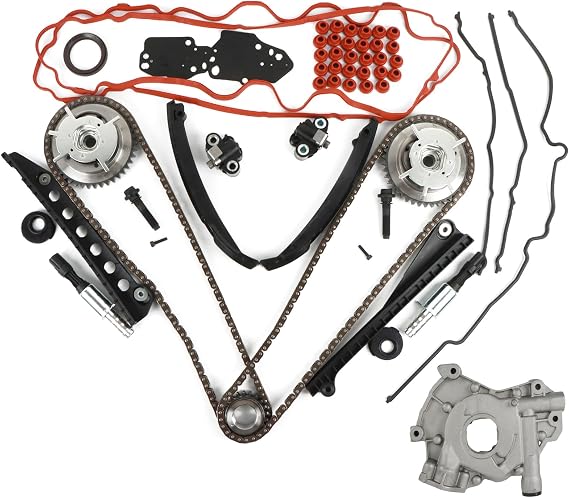 Timing Chain Cam Phaser Solenoid Valve Oil Pump Kit 917-250 3R2Z6A257DA Fits for 2004 2005 2006 2007 2008 5.4L 5.4 3V
