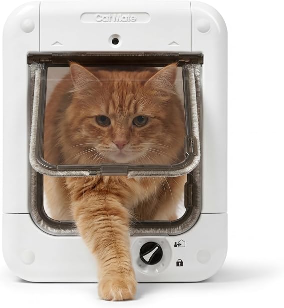 Cat Mate Microchip Activated Cat Flap (360) - ISO and AVID Compatible, Door for Entry Control of up to 30 Cats or Small Dogs, for Single/Multiple Glazing, UPVC, Walls and Wood, White