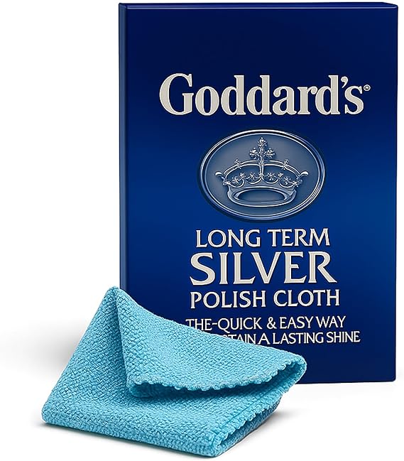 Goddard's Silver Polish Cloth - Long Term Silver Polish Cloth for Cleaning Silver Jewelry, Gold, Dinnerware, Silverware, Antiques - Quick and Easy Way to Maintain Long Lasting Shine