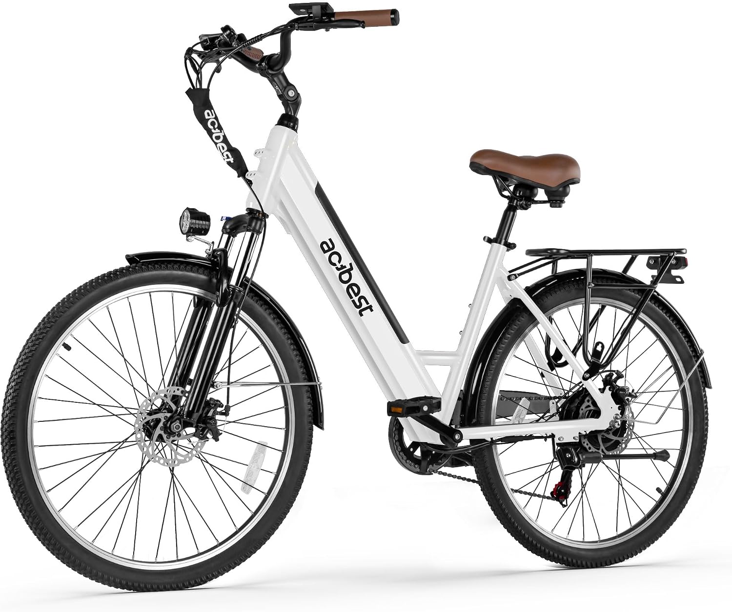 ACTBEST Cores Electric Bike for Adults, 26 Electric Commuter Bike with 1200W Peak Motor, 28MPH 70 Miles Max, 48V 576Wh Removable Battery, 7-Speed City Cruiser Mountain E Bike for Commuting