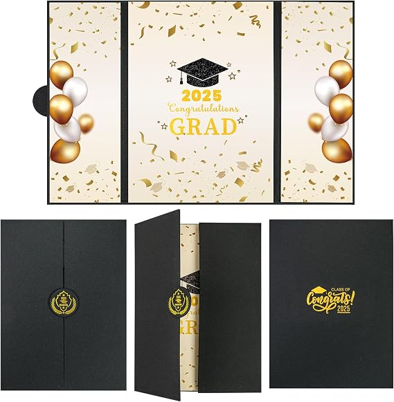 Graduation Party Decorations 2025 Graduation Guest Book Class of 2025,Graduation Gifts,Party Signing Card Board Signature Book (Black)