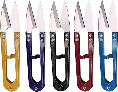 Small Sewing Scissors Penta Angel 5PCS 4.1inch Mini Scissors Snip Trimming Nipper Yarn Thread Embroidery Snippers for Stitch Craft DIY Mixed Color