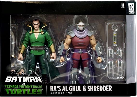 DC Collectibles Batman Vs Teenage Mutant Ninja Turtles - Ra's Al Ghul & Shredder Figure 2 Pack Exclusive