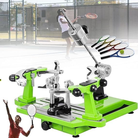Tennis Racquet Stringing Machine + 360-Degree Turntable, Tabletop Racket String Machine, Badminton Racket Stringing Machine