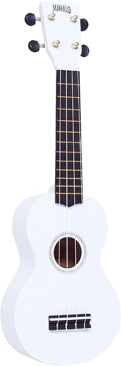 Mahalo Ukuleles MR1WT Rainbow Series Soprano Ukulele,White