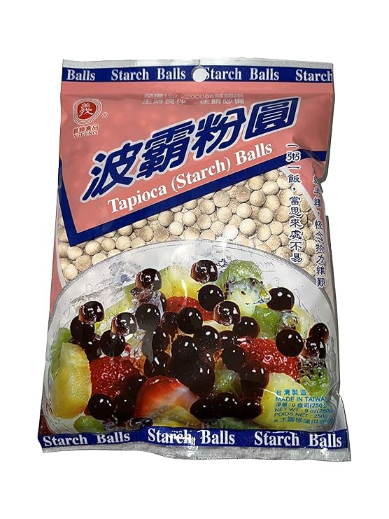 Black Tapioca Pearls, Black Starch Balls, Tapioca Balls by Yi-Feng,boba, bubble tea, pearl tapioca, Tapioca pearls for BUBBLE TEA BOBA 8.8 OZ