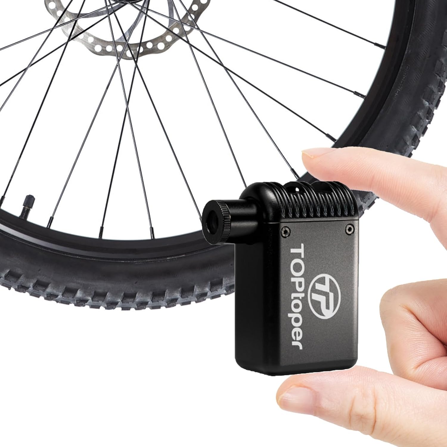 TOPtoper Road Bike Air Pump, Portable, Small, Electric Air Pump, Rechargeable, Type-C Bicycle, Mini Air Pump, Presta Type, American Type, English Valve Compatible A3 MiNi