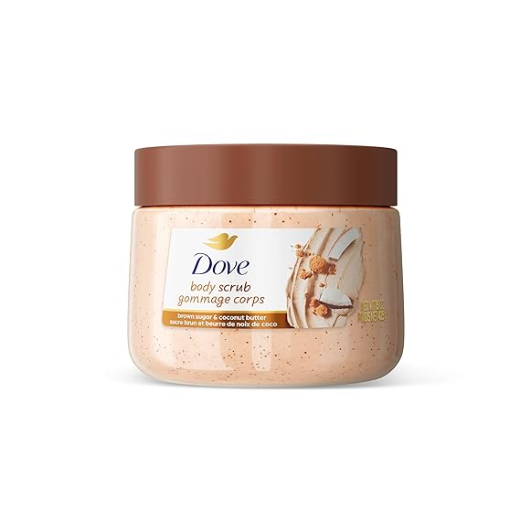 Dove Brown Sugar and Coconut Butter Body Scrub Exfoliates and Deeply 15 oz