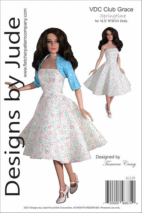 Springtime Doll Clothes Sewing Pattern for 16.5" RTB101 Body Dolls Tonner