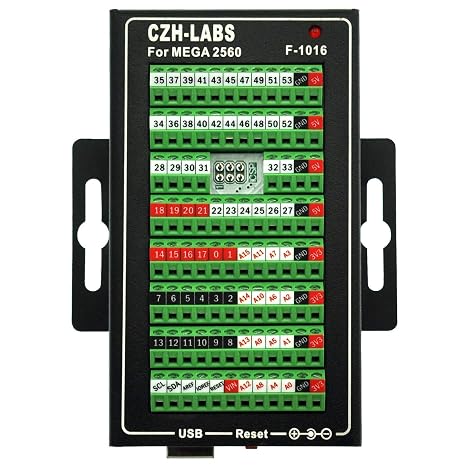 MEGA2560 Screw Terminal Block Breakout Module with Aluminum Enclosure, for Arduino MEGA 2560 R3