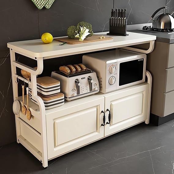 Kitchen Islands, Baker's Rack with Storages,Storage Cabinet, Buffet Cabinet, Multifunctional Storage Rack, Floor-Standing Multi-Tier Cabinet, Storages Table(A3,120cm/47.24in)