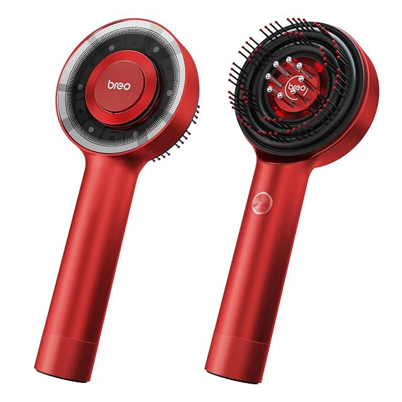 Breo Scalp3 Shiatsu Massaging Brush - IPX7 Waterproof Cordless Electric Massage Brush for Deep Scalp and Hair Massage, Portable Head Massager for Muscle Relaxation