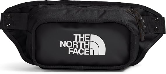 THE NORTH FACE Explore Hip Fanny Pack, TNF Black/TNF White-NPF, One Size | Crossbody Sling with Water Repellent Finish, 3 Liters, Adjustable Strap