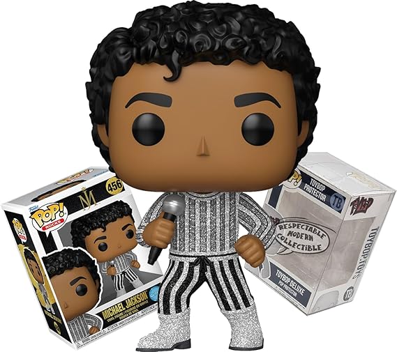 Funko Michael Jackson - Rock with You Glitter + Pop Protector: Pop! Rocks (Bundled with ToyBop Brand Box Protector Collector Case Gift Set)