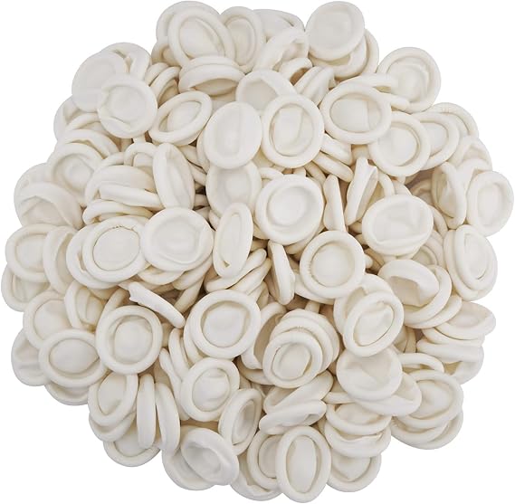 Cuttte (Approx. 330 PCS) Latex Finger Cots Disposable Medium Finger Gloves