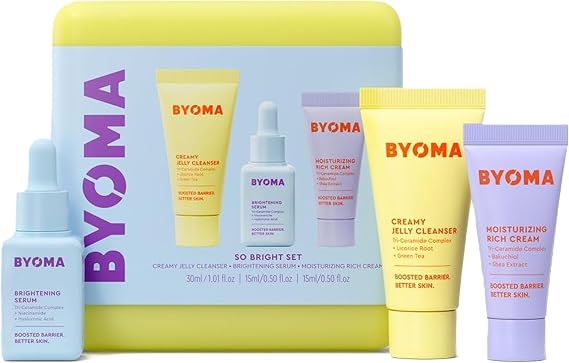 BYOMA So Bright Travel Size Gift Set - Skincare Minis (30ml, 15ml, 15ml)