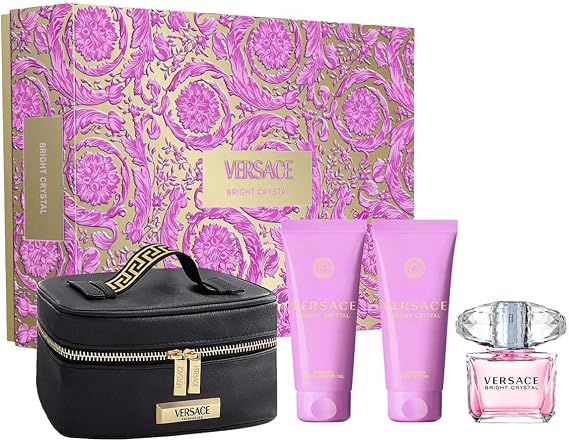 Versace Bright Crystal EAU DE Toilette 4 PC Women Gift Set- with Bag New
