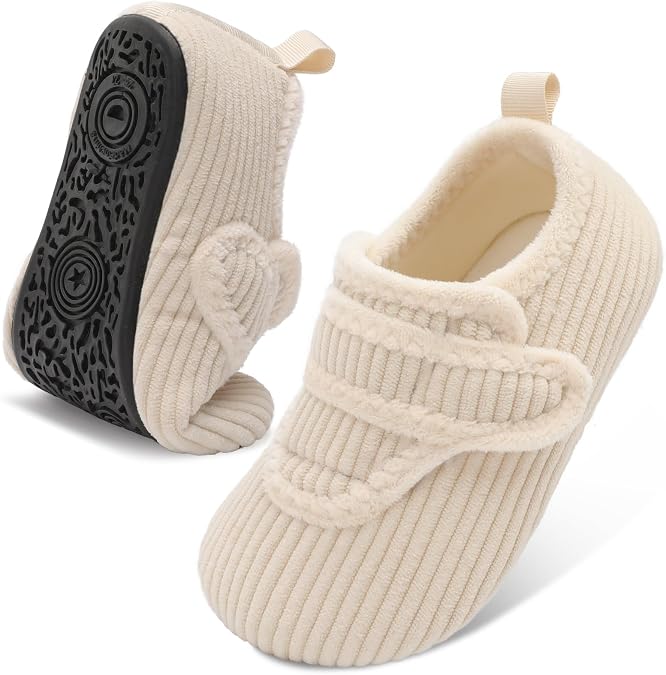LeIsfIt Toddler Slippers Boys Girls House Shoes Soft Warm Kids House Slippers Slip on Cozy Bedroom Sock Shoes Non-slip Indoor Outdoor Slipper Shoe