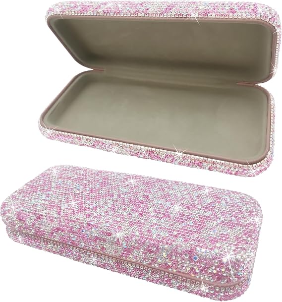 Bling Sunglasses Case,Luxury Shining Diamond Eyeglasses Protective Case