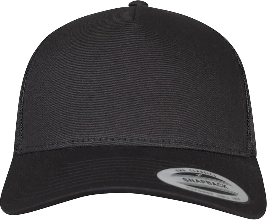 FLEXFIT Trucker Cap, Classic Trucker Hat, Baseball Trucker Cap with 5-Panel and Mesh Back, Adjustable Baseball Hat with Plastic Closure, Headwear, Unisex, Size: One Size