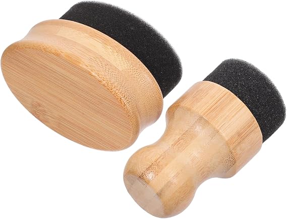 2pcs Ergonomic Oil Wax Applicator Sponge for Cutting Board Conditioning Compact Versatile Tool for Furniture and Wooden Evenly Distributes Oil and Wax Uniform Finish