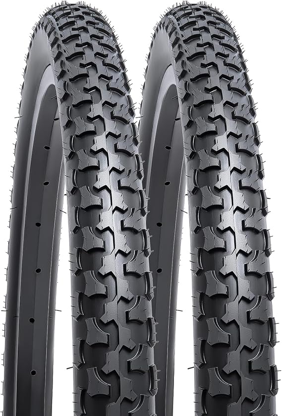 YUNSCM 2-PCS 24" Mountain Bike Tires 24x1.75/47-507 Compatible with Mountain Bike 24 x 1.75 24X1.75 Bike Bicycle Tires (Y-682)