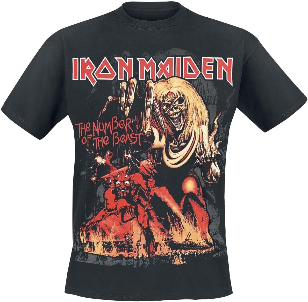 Iron Maiden Number of The Beast Graphic T-Shirt Black