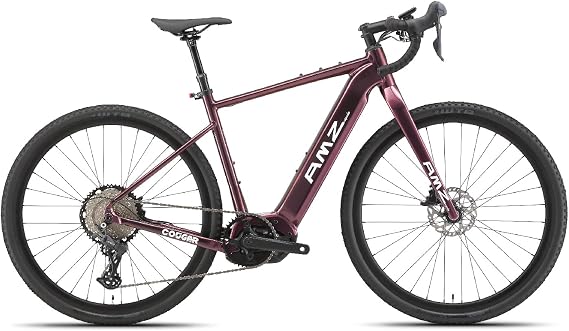 Cougar Electric Gravel Bike, 700C, Starlit Blue/Crimson Purple, Adult, 12-Speed, AL6061 Frame, Carbon Fork, 750W(Peak) Motor, Class 2 E-Bike